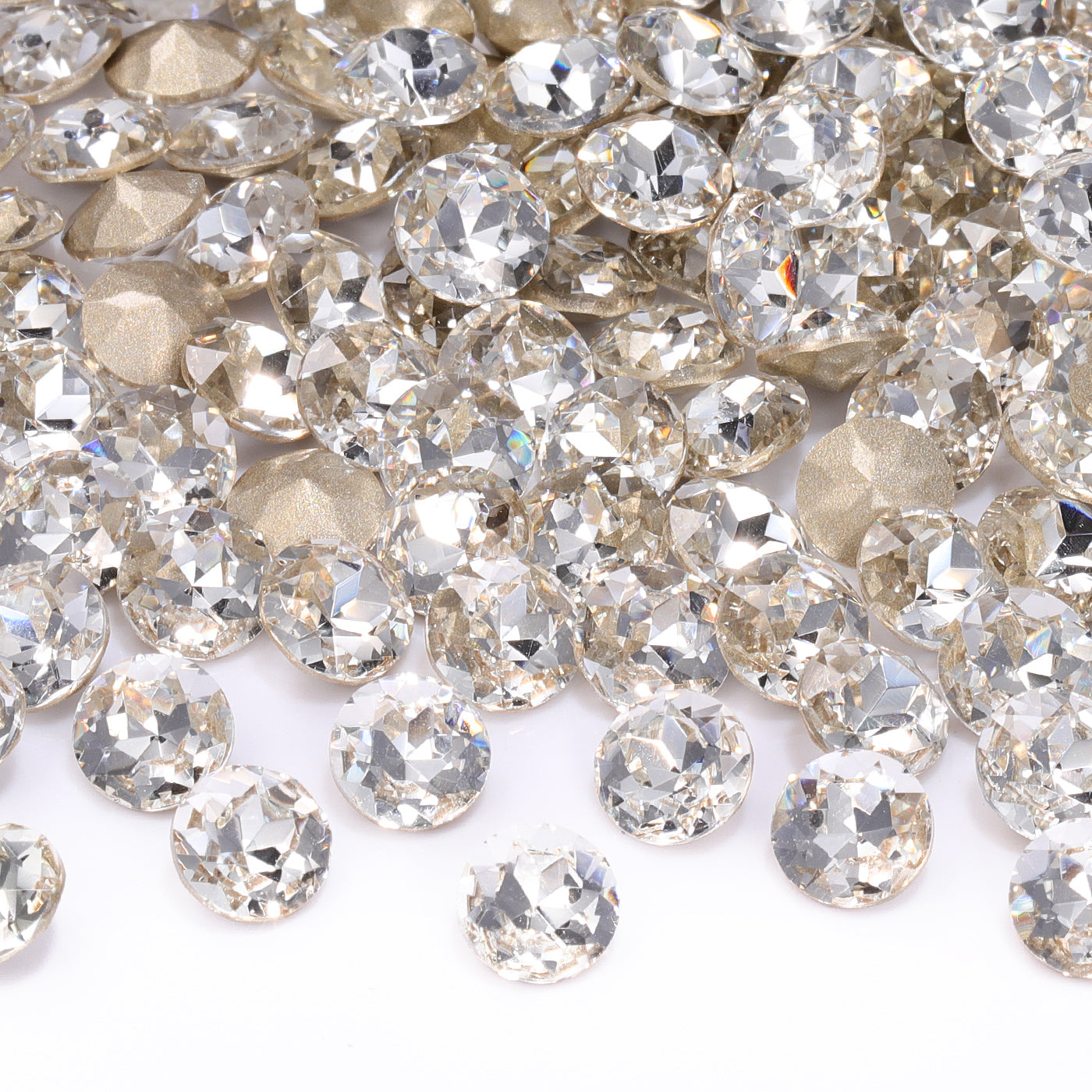 Crystal Gemstone virág alakú, kiváló minőségű üveg, hátradejű strasszok Másodlagos kép