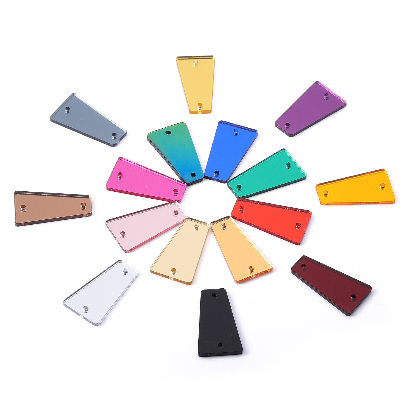 Trapezoid Shape Multi Colors Small Sizes Acrylic Sew-on Mirror For Dance Costume WholesaleRhinestone Main image