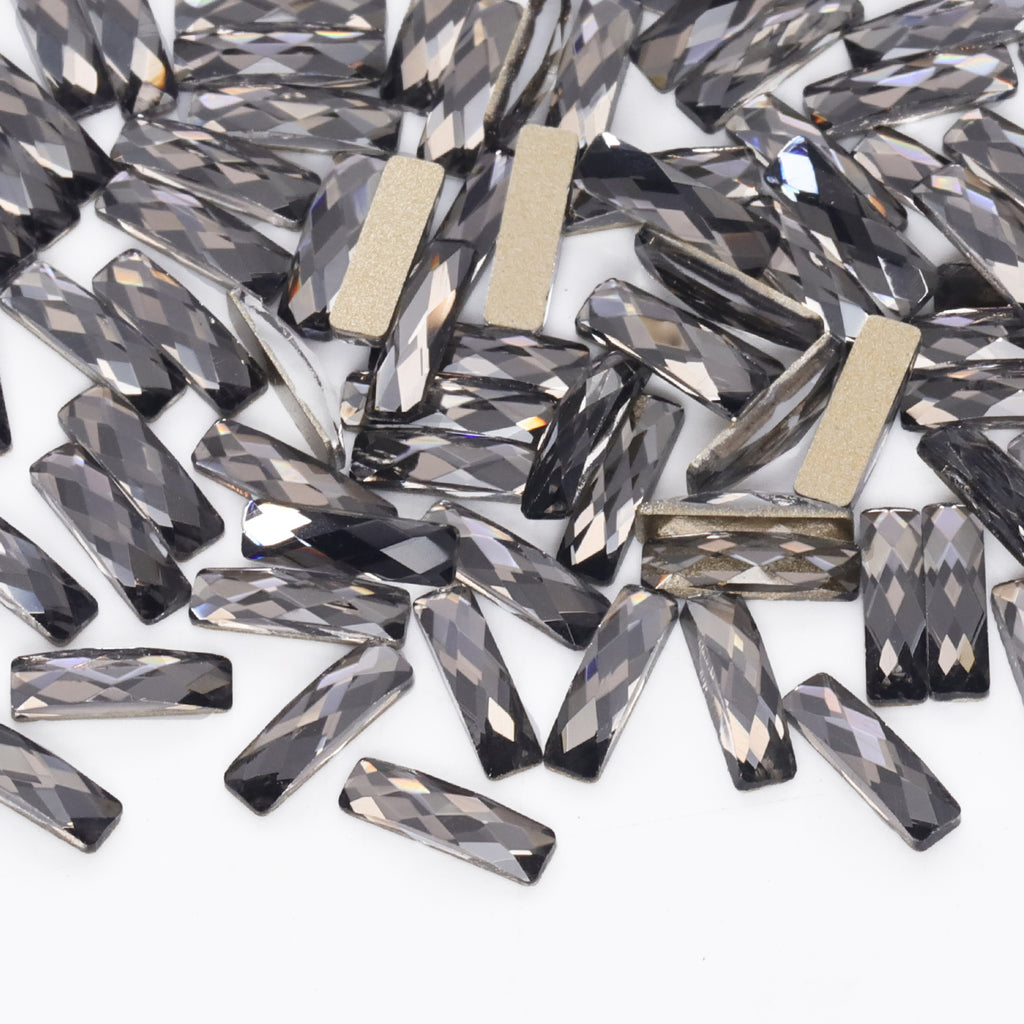 Rectangle Shape Black Diamond Flat Back Fancy Rhinestones WholesaleRhinestone