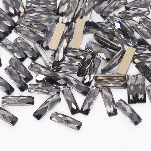 Rectangle Shape Black Diamond Flat Back Fancy Rhinestones WholesaleRhinestone