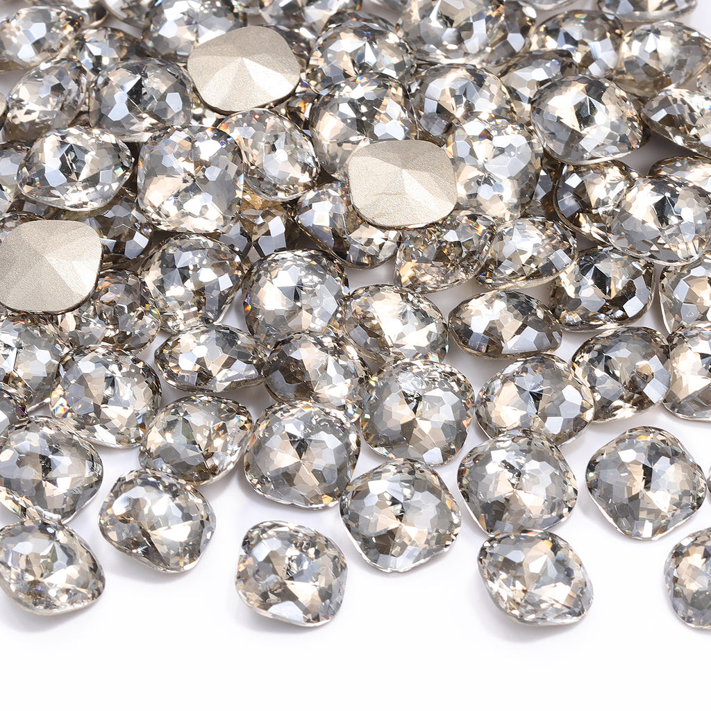 Satin Dome Cushion Square Shape High Quality Glass Pointed Back Fancy Rhinestones WholesaleRhinestone