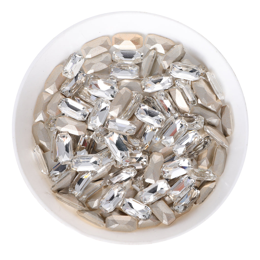 Crystal Elongated Imperial Shape Glass Pointed Back Fancy Rhinestones WholesaleRhinestone