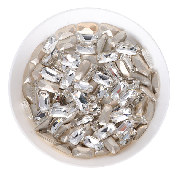 Crystal Elongated Imperial Shape Glass Pointed Back Fancy Rhinestones WholesaleRhinestone