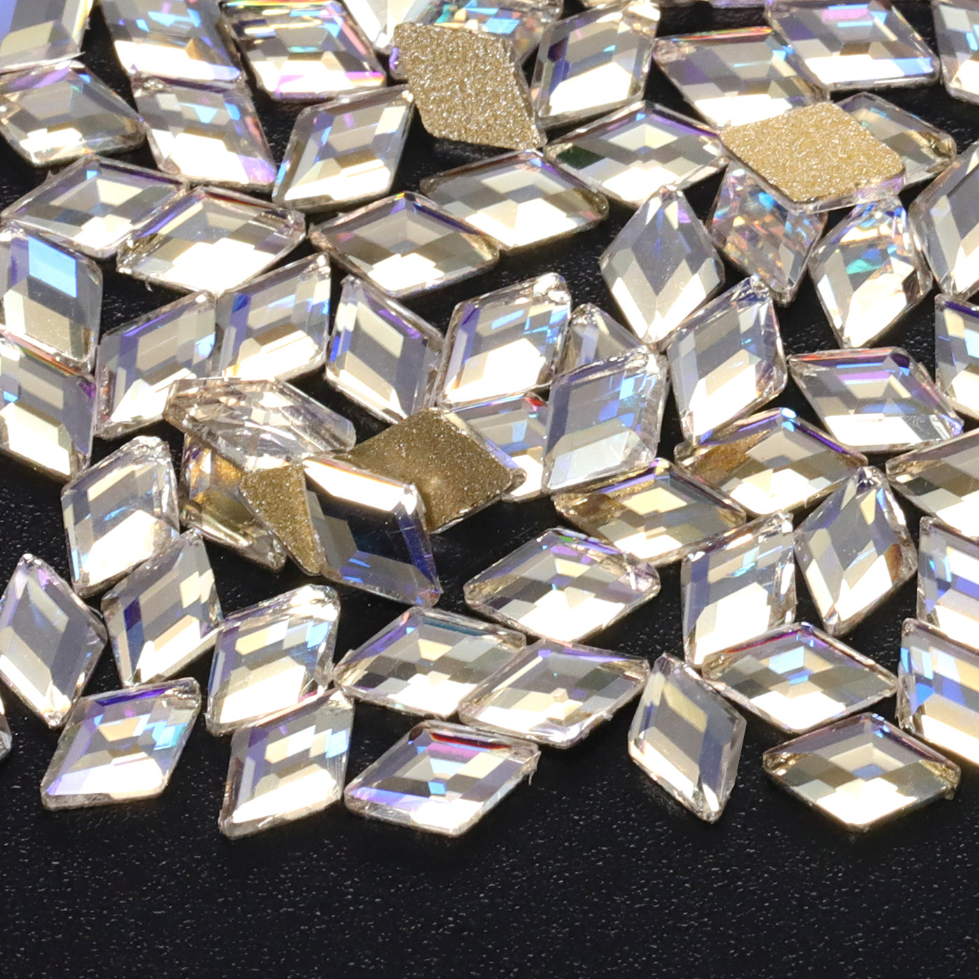 Rhombus Shape Blue Moonlight Flat Back Fancy Rhinestones WholesaleRhinestone Imagen principal del producto