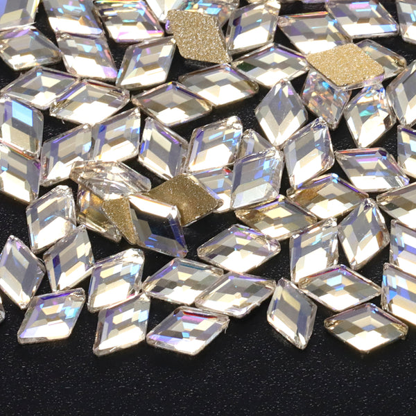 Rhombus Shape Blue Moonlight Flat Back Fancy Rhinestones WholesaleRhinestone