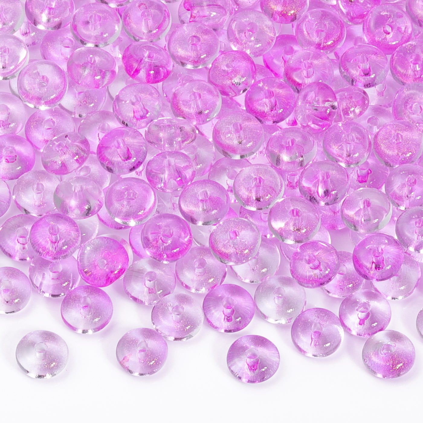 Ulike farger gjennomsiktig godteri serie heldig spenne form glassfrøperler