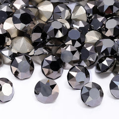 Jet Metallic Silver Xirius Chaton kształt Wysokiej jakości szkło wskazane do tyłu fantazyjne dysze