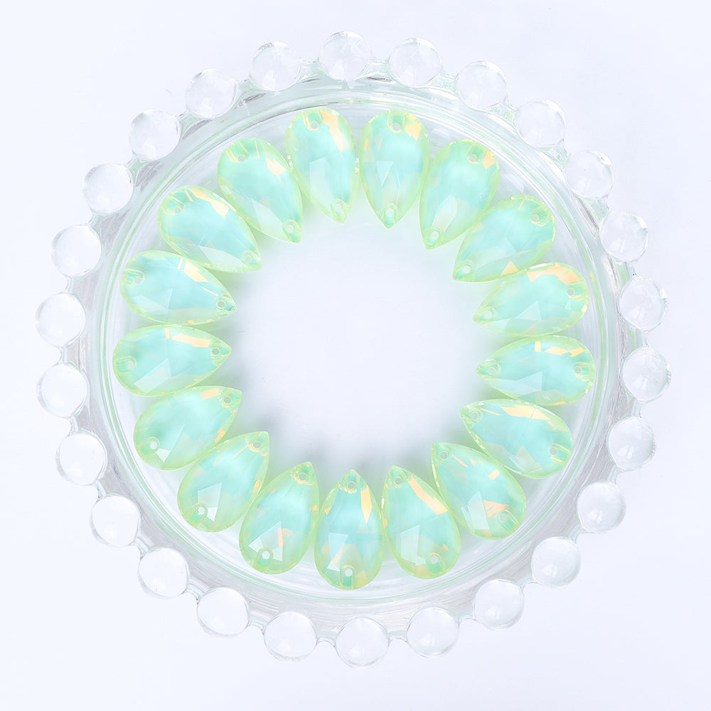 Light Azore AM Drop Shape High Quality Glass Sew-on Rhinestones WholesaleRhinestone