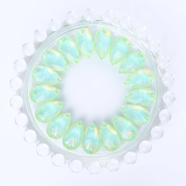 Light Azore AM Drop Shape High Quality Glass Sew-on Rhinestones WholesaleRhinestone