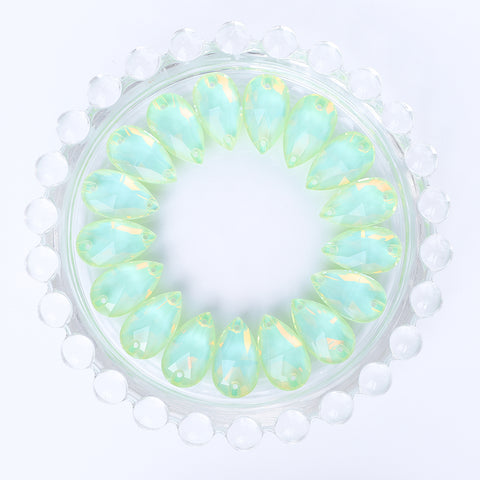 Light Azore AM Drop Shape High Quality Glass Sew-on Rhinestones