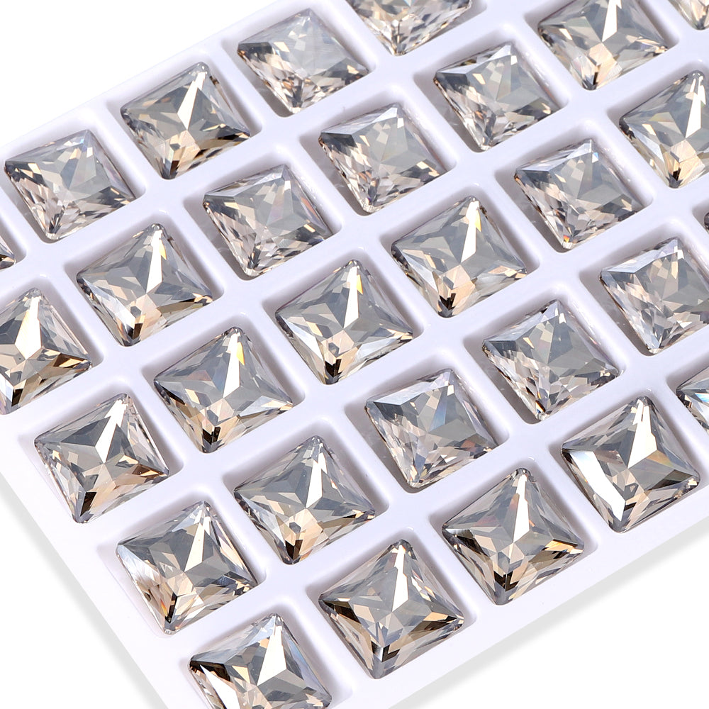 Satin Princess Square Shape High Quality Glass Pointed Back Fancy Rhinestones WholesaleRhinestone
