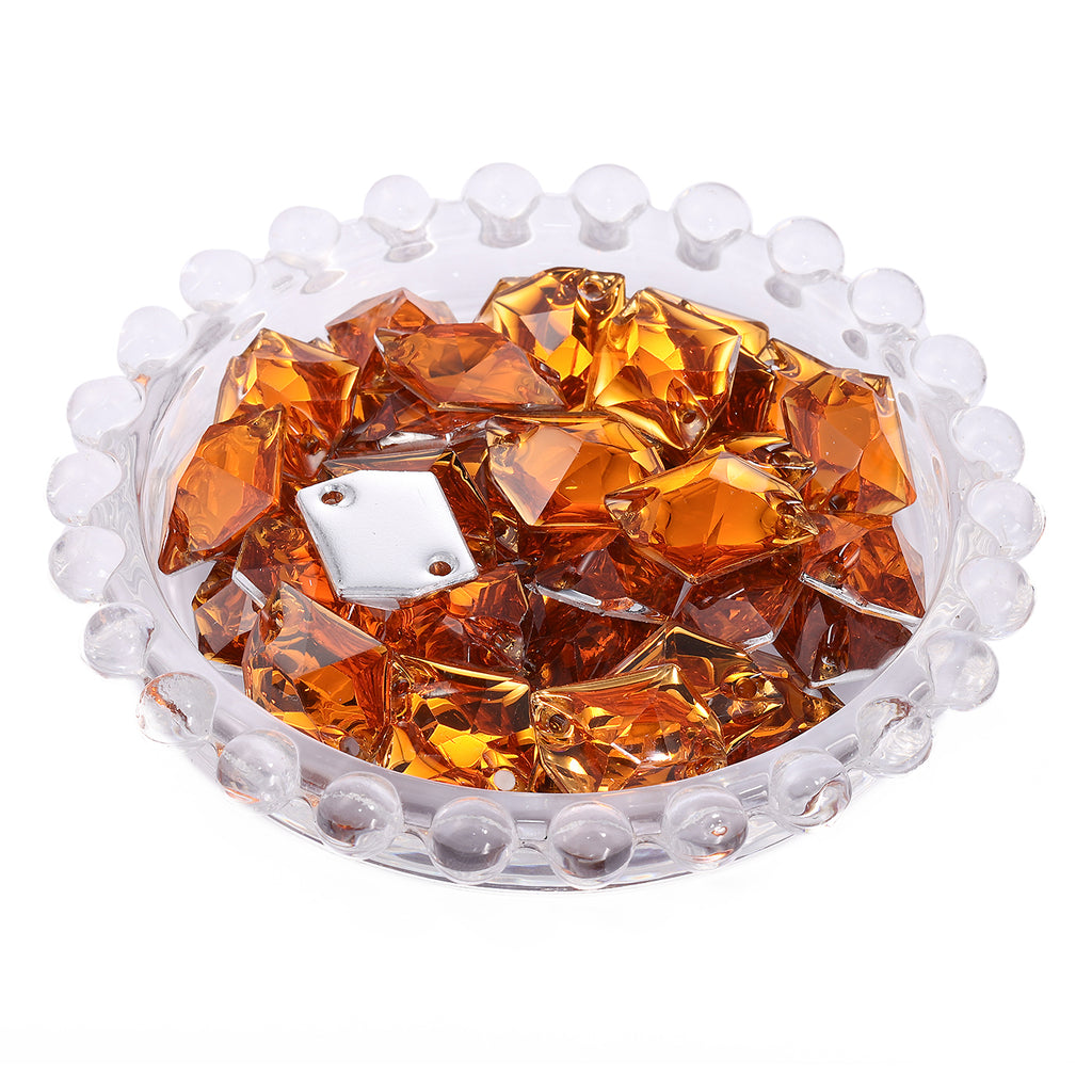 Cosmic Orange Resin Sew-on Rhinestones For Dance Costume WholesaleRhinestone