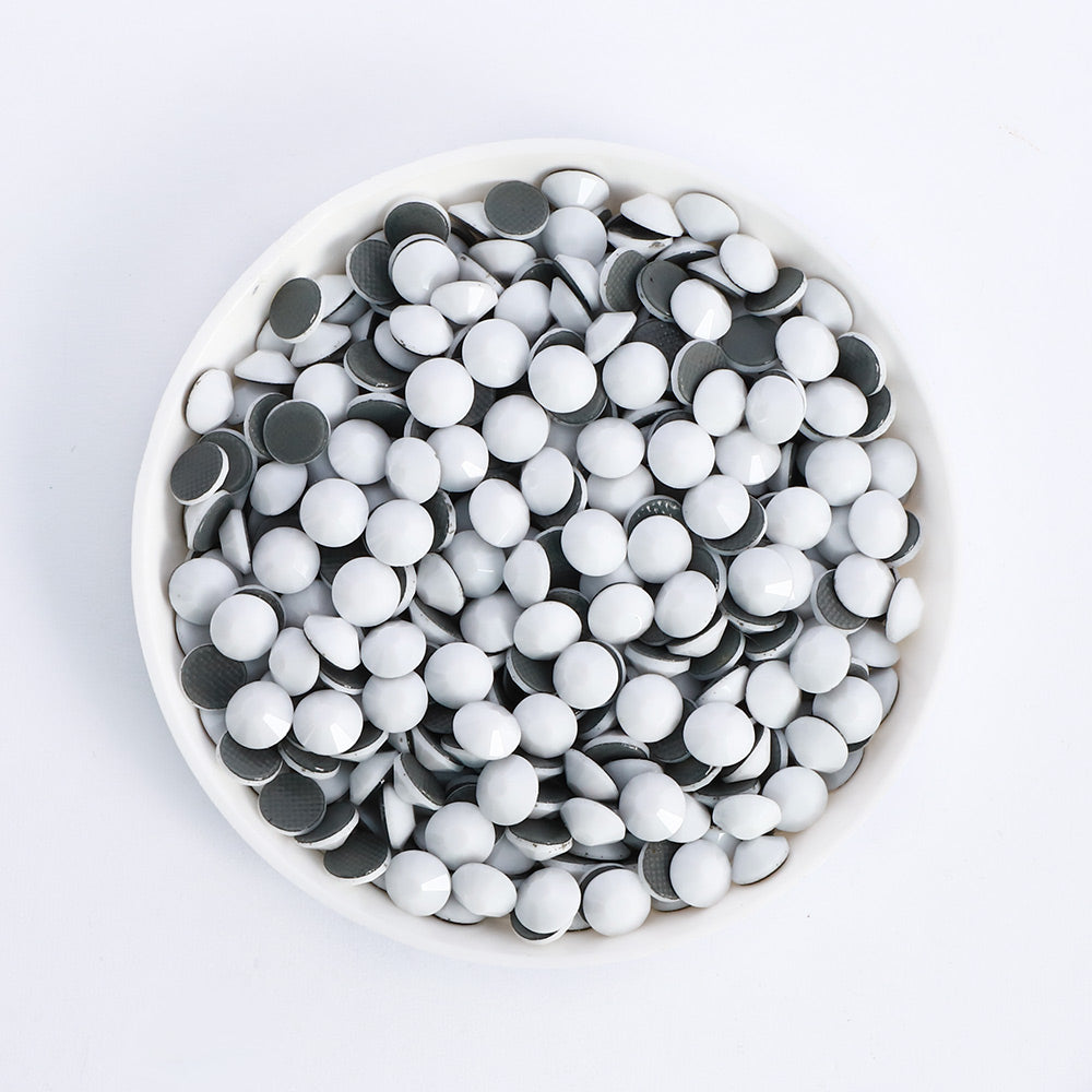 Porcelain white Glass HotFix Rhinestones In Bulk Secondary image