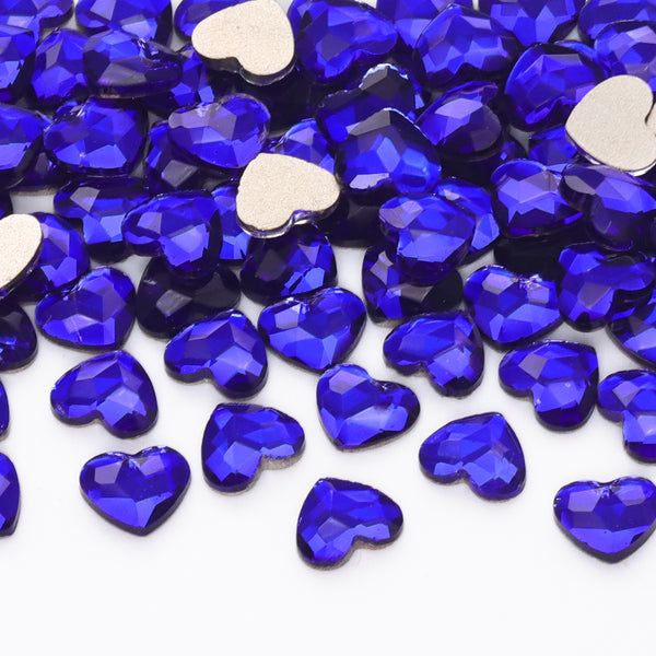 Heart Shape Sapphire Flat Back Fancy Rhinestones WholesaleRhinestone