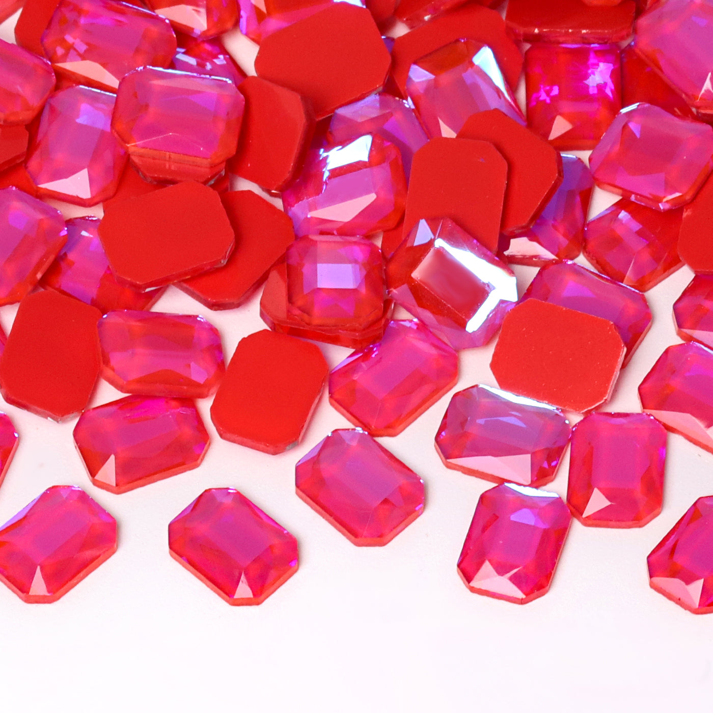 Octagon Shape Mocha Red Flat Back Fancy Rhinestones WholesaleRhinestone 메인 이미지