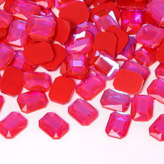 Octagon Shape Mocha Red Flat Back Fancy Rhinestones