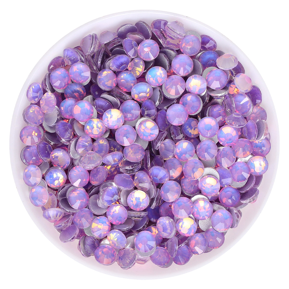 Flashing Light Violet Glass FlatBack Rhinestones Silver Back WholesaleRhinestone Immagine principale del prodotto
