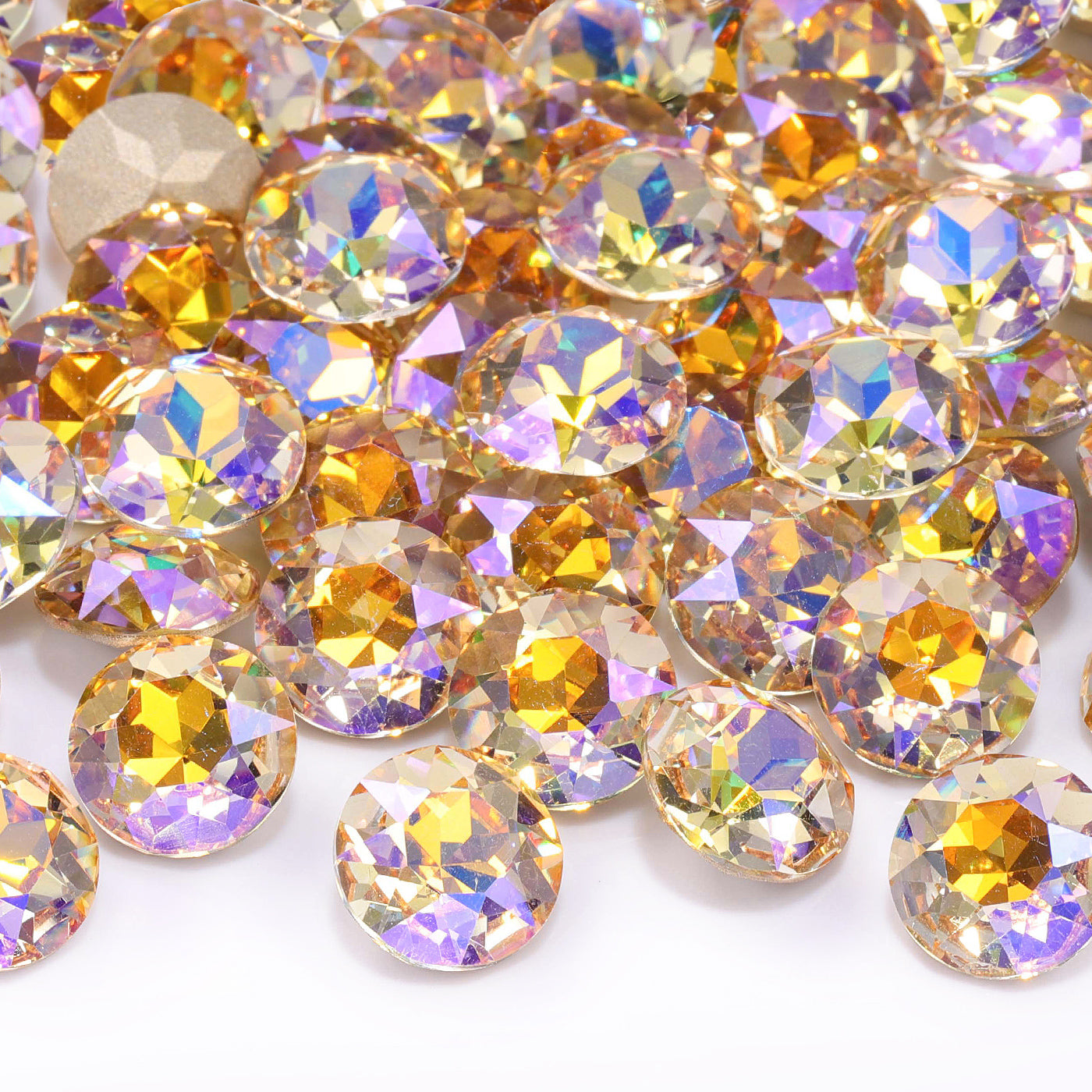 Paradise Shine Gemstone Flower Shape High Quality Glass Pointed Back Fancy Rhinestones