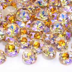 Paradise Shine Gemstone Flower Shape High Quality Glass Pointed Back Fancy Rhinestones