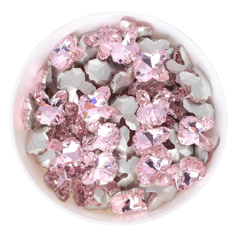 Pink Rabbit Shape Glass Pointed Back Fancy Rhinestones WholesaleRhinestone Imagen principal del producto