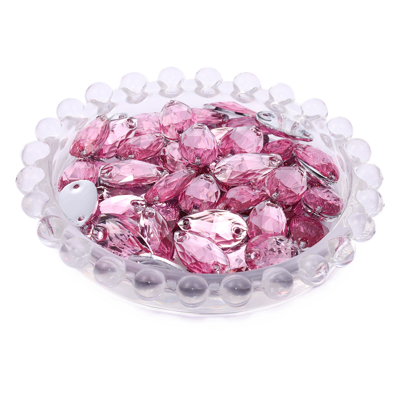 Drop Pink Resin Sew-on Rhinestones For Dance Costume WholesaleRhinestone