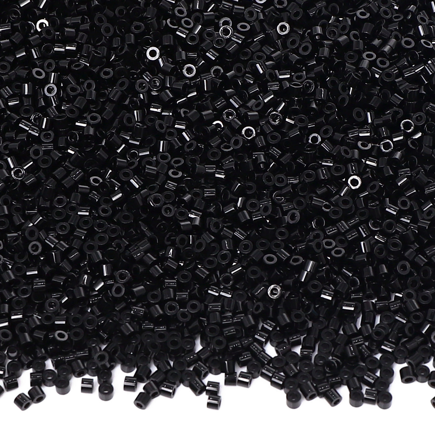Opaque Black Color Hight Quality Glass Cylinder Seed Beads 1.6 MM Size BS1016 WholesaleRhinestone Immagine principale del prodotto
