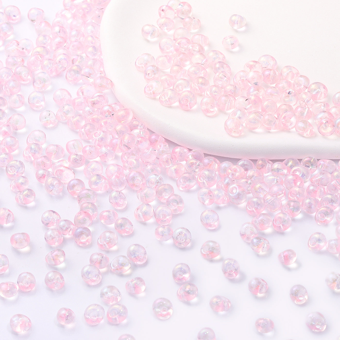 Various Colors Transparent AB Drop Shape Glass Seed Beads