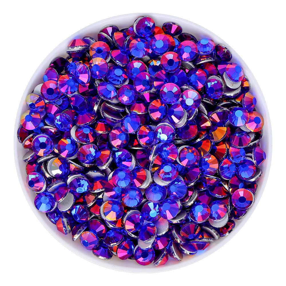 Sapphire Light Glass FlatBack Rhinestones Silver Back WholesaleRhinestone Main image