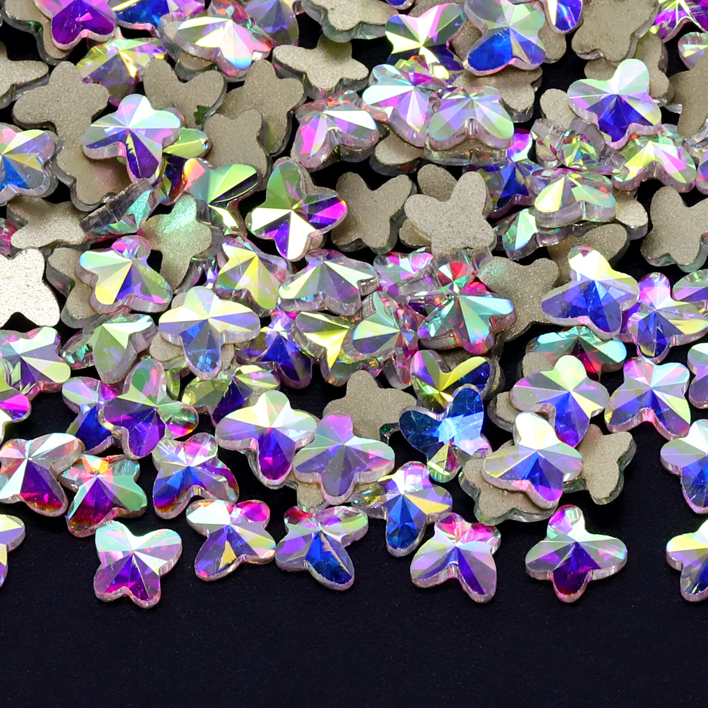 Butterfly Shape Crystal AB Flat Back Fancy Rhinestones WholesaleRhinestone