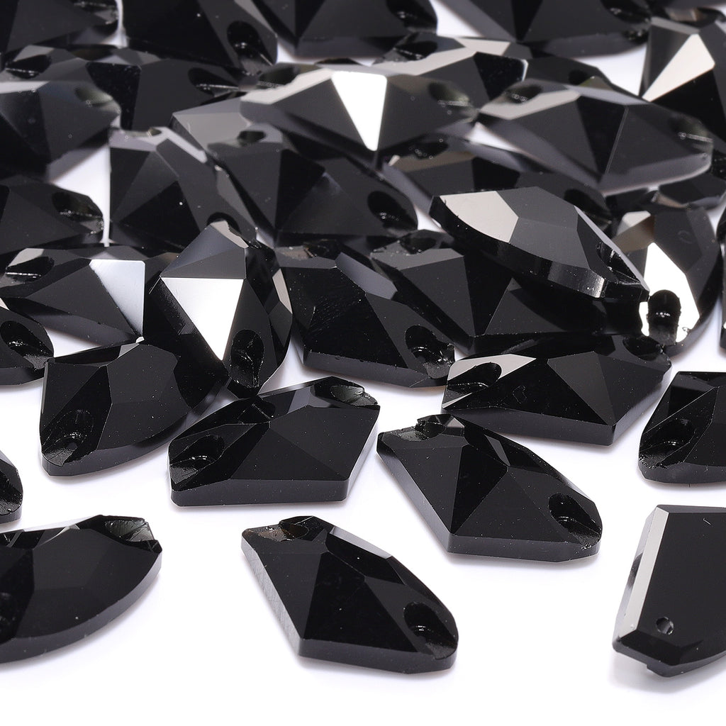 Jet Galactic Shape High Quality Glass Sew-on Rhinestones WholesaleRhinestone
