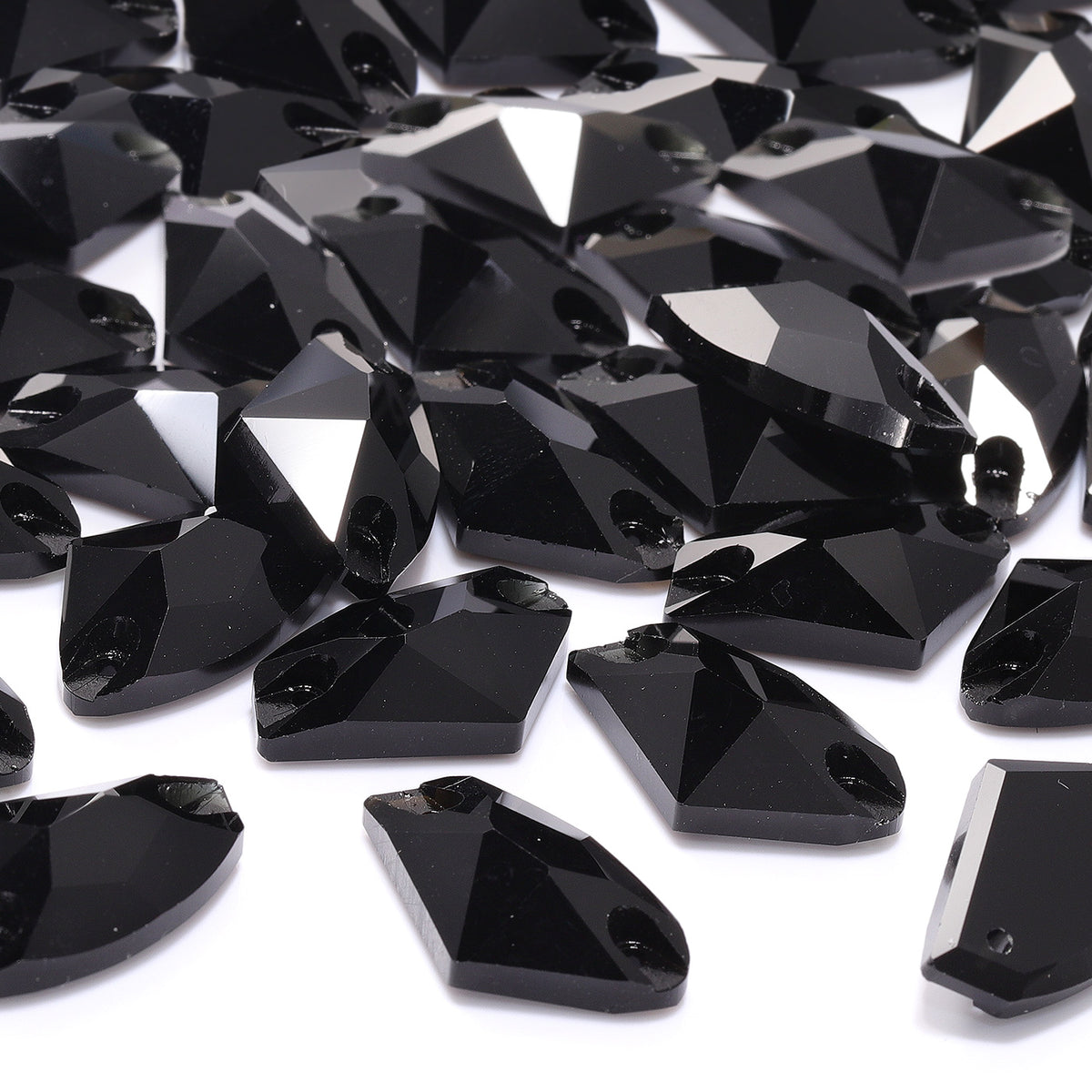 Jet Galactic Shape High Quality Glass Sew-on Rhinestones WholesaleRhinestone