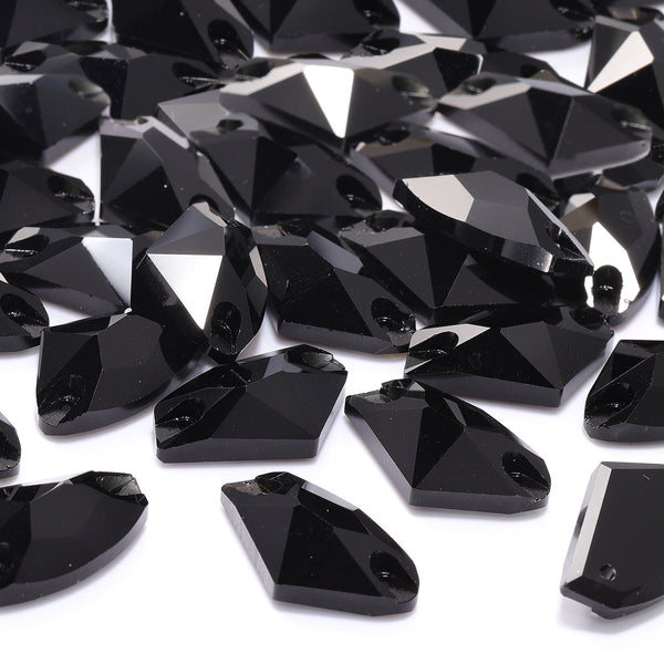 Jet Galactic Shape High Quality Glass Sew-on Rhinestones WholesaleRhinestone