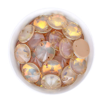 Silk AM Rivoli  Shape High Quality Glass Sew-on Rhinestones WholesaleRhinestone