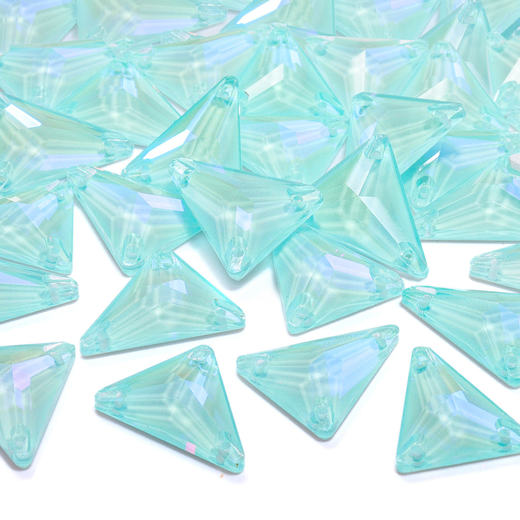 Electric Neon Light Azore Slim Triangle Shape High Quality Glass Sew-on Rhinestones WholesaleRhinestone