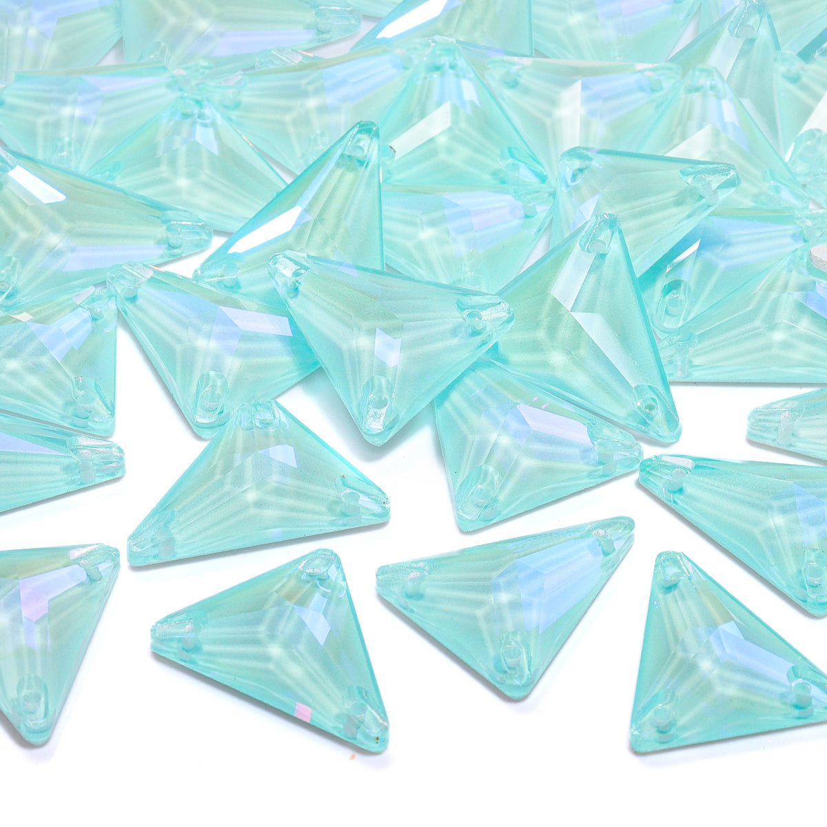 Electric Neon Light Azore Slim Triangle Shape High Quality Glass Sew-on Rhinestones WholesaleRhinestone