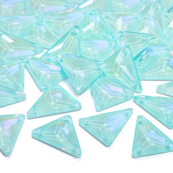 Electric Neon Light Azore Slim Triangle Shape High Quality Glass Sew-on Rhinestones WholesaleRhinestone
