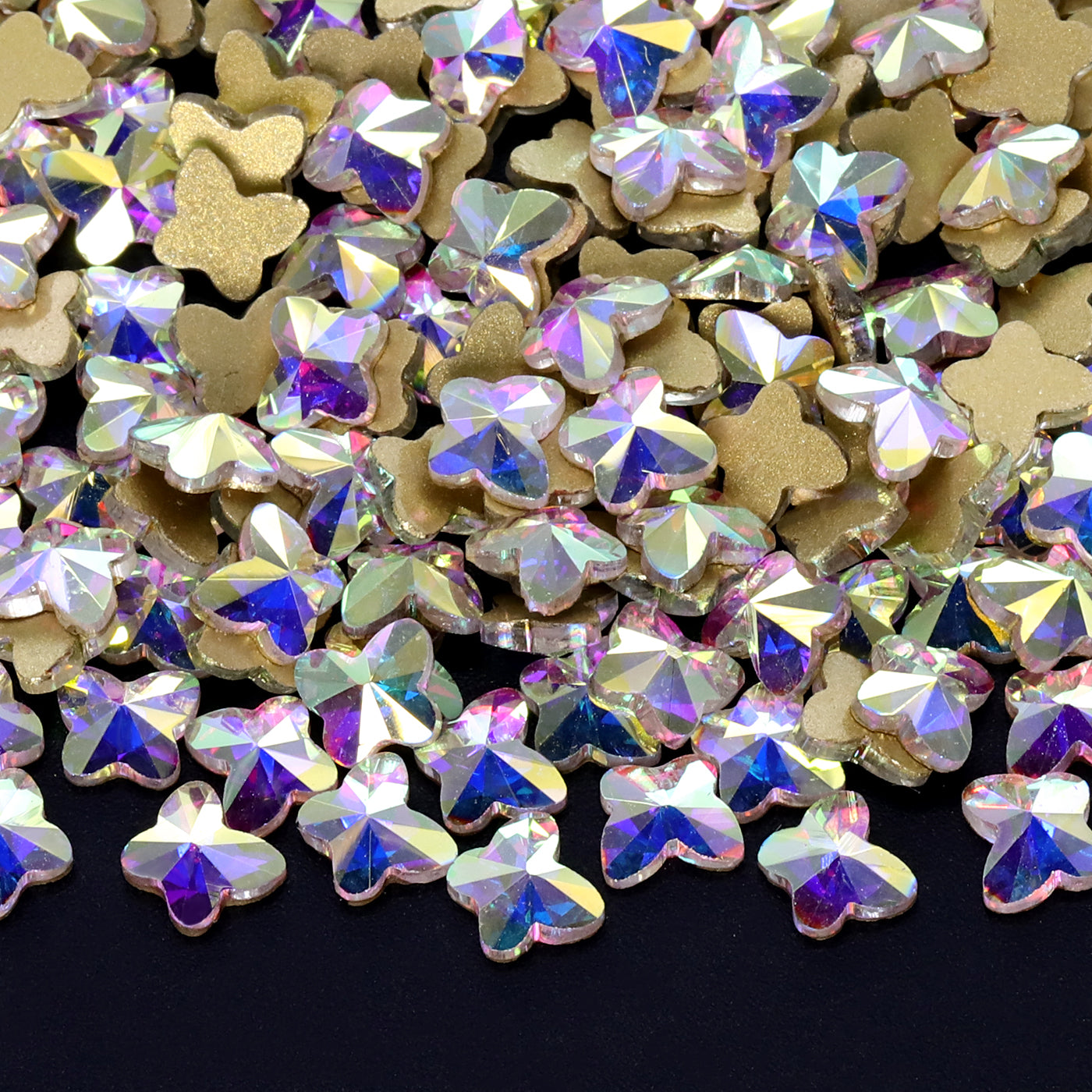 Butterfly Shape Crystal AB Flat Back Fancy Rhinestones WholesaleRhinestone