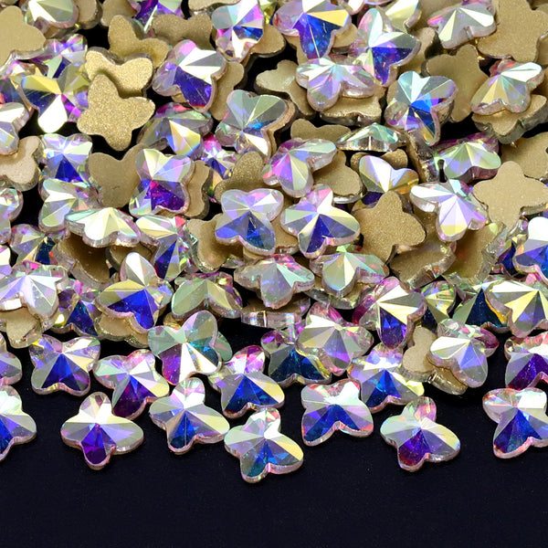 Butterfly Shape Crystal AB Flat Back Fancy Rhinestones WholesaleRhinestone