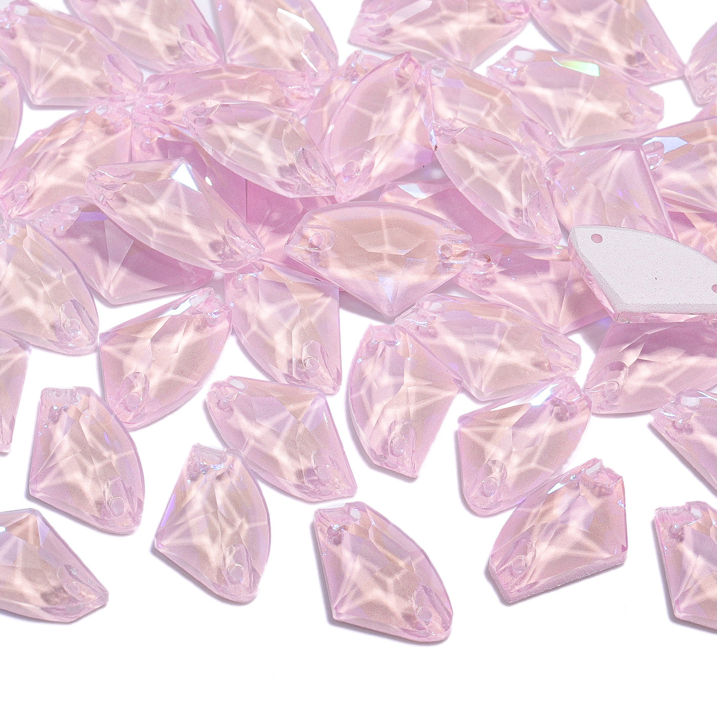 Electric Neon Light Rose Galactic Shape High Quality Glass Sew-on Rhinestones