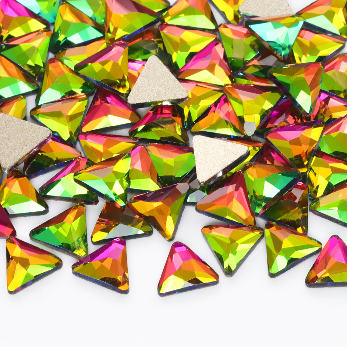 Triangle Shape Rainbow Flat Back Fancy Rhinestones WholesaleRhinestone Main image