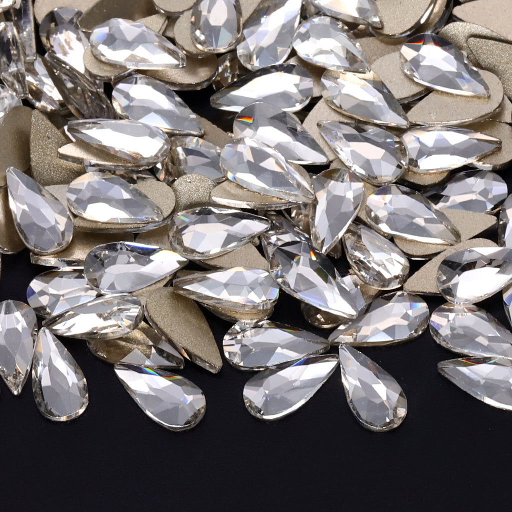 Raindrop Shape Crystal Flat Back Fancy Rhinestones