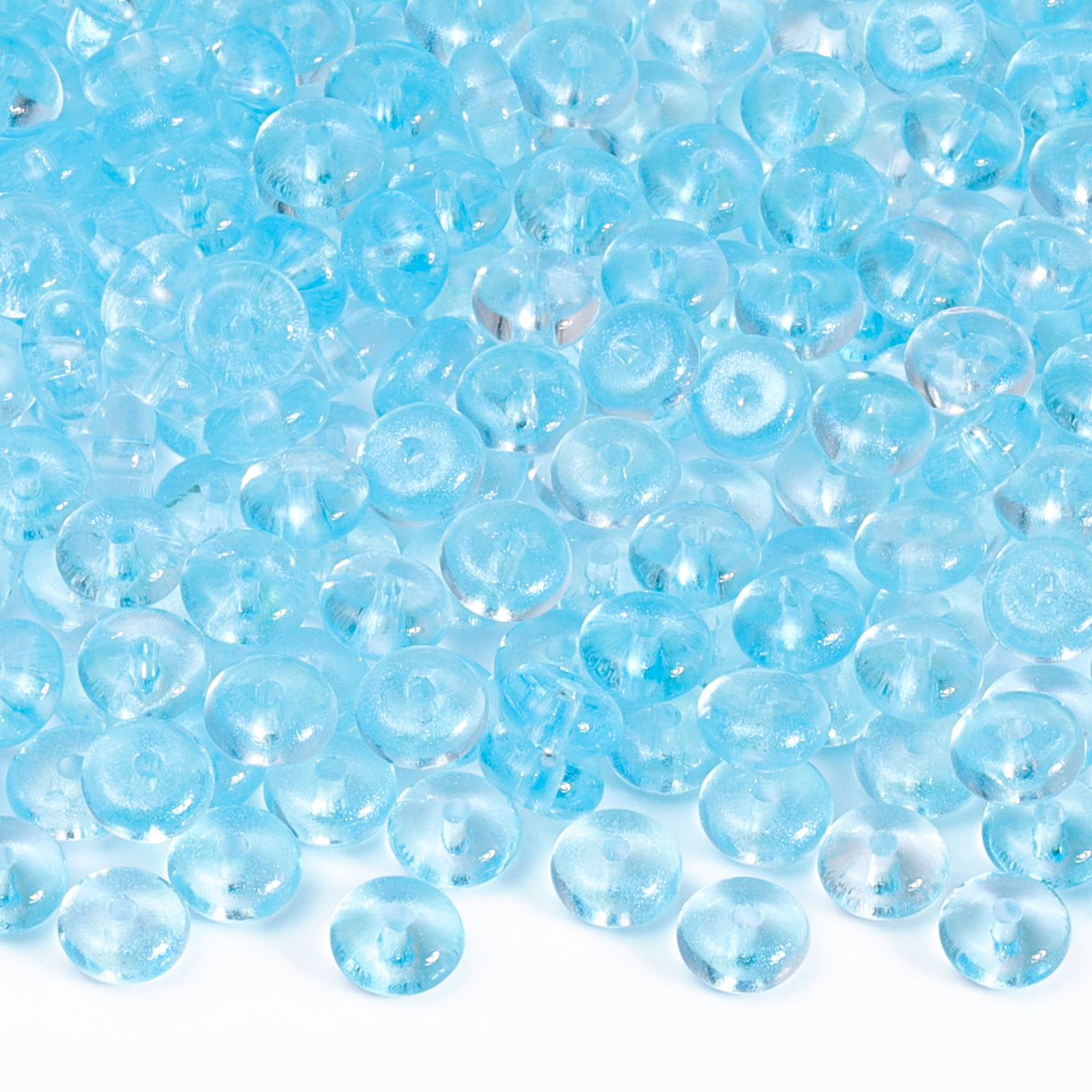 TMTG001 Transparent Candy Series Lucky Buckle Shape Glass Seed Beads WholesaleRhinestone Main image