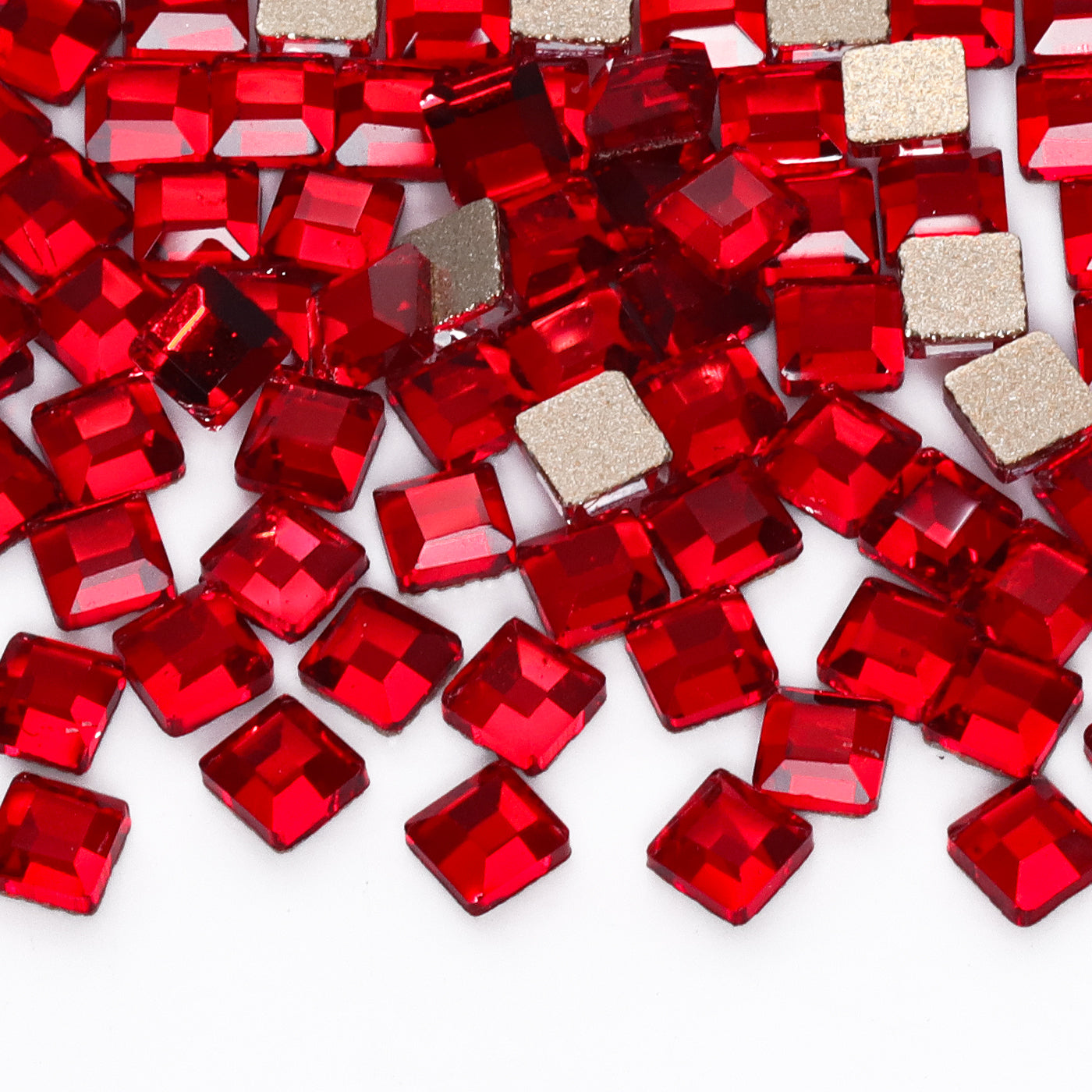 Square Shape Siam Flat Back Fancy Rhinestones WholesaleRhinestone Main image