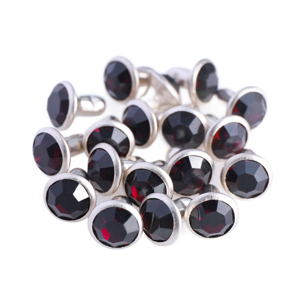 100 Sets Amethyst Glass Rhinestone Rivets for Leather Craft DIY Making WholesaleRhinestone
