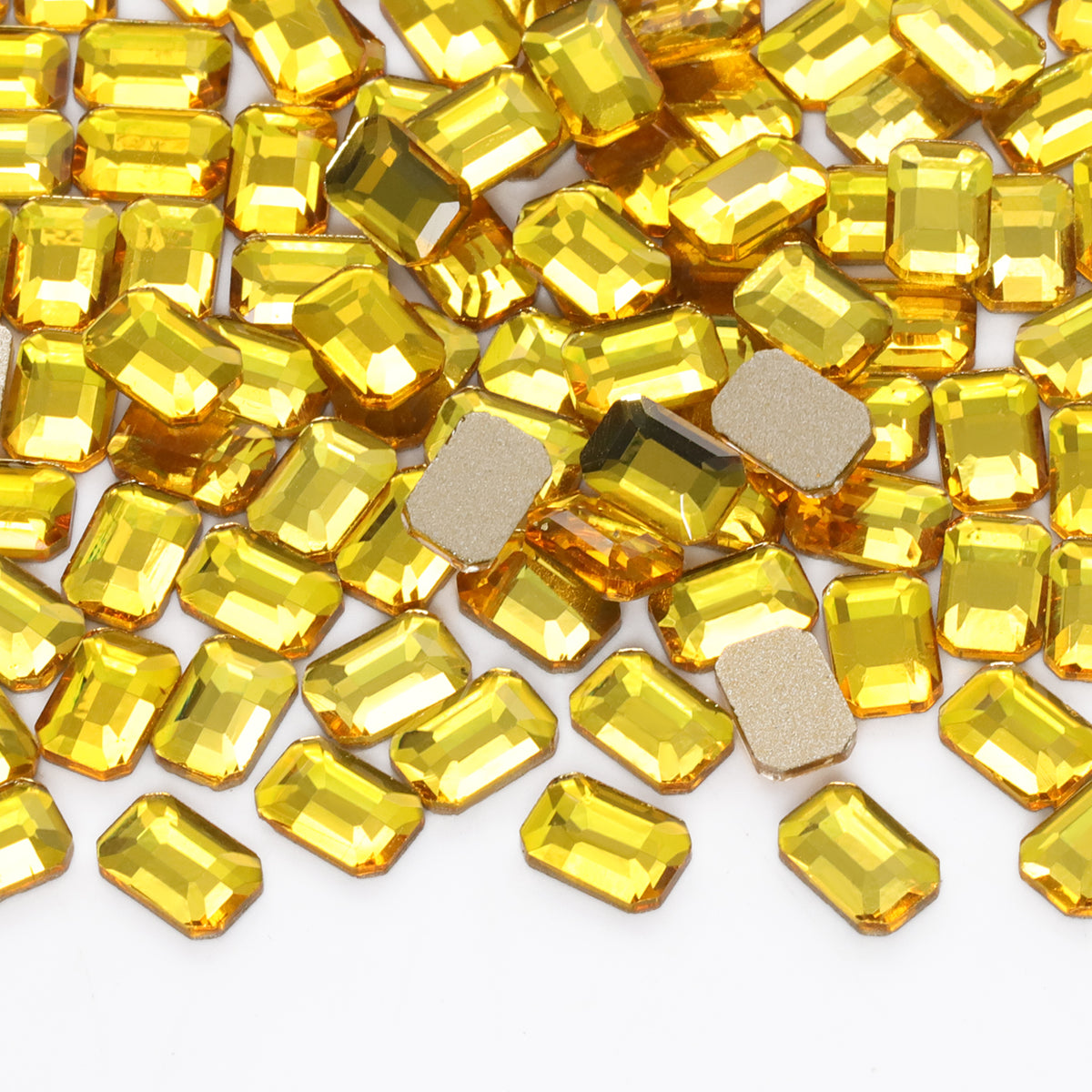 Octagon Shape Citrine Flat Back Fancy Rhinestones WholesaleRhinestone メイン画像