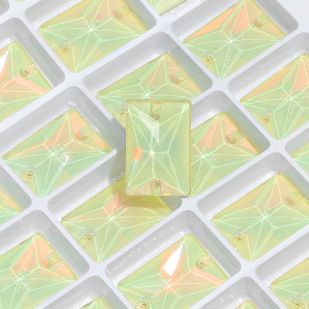 Jonquil AM Rectangle Forma de alta calidad Glass Sew-On Rhinestones