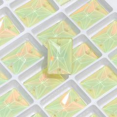 Jonquil AM Rectangle Forma de alta calidad Glass Sew-On Rhinestones