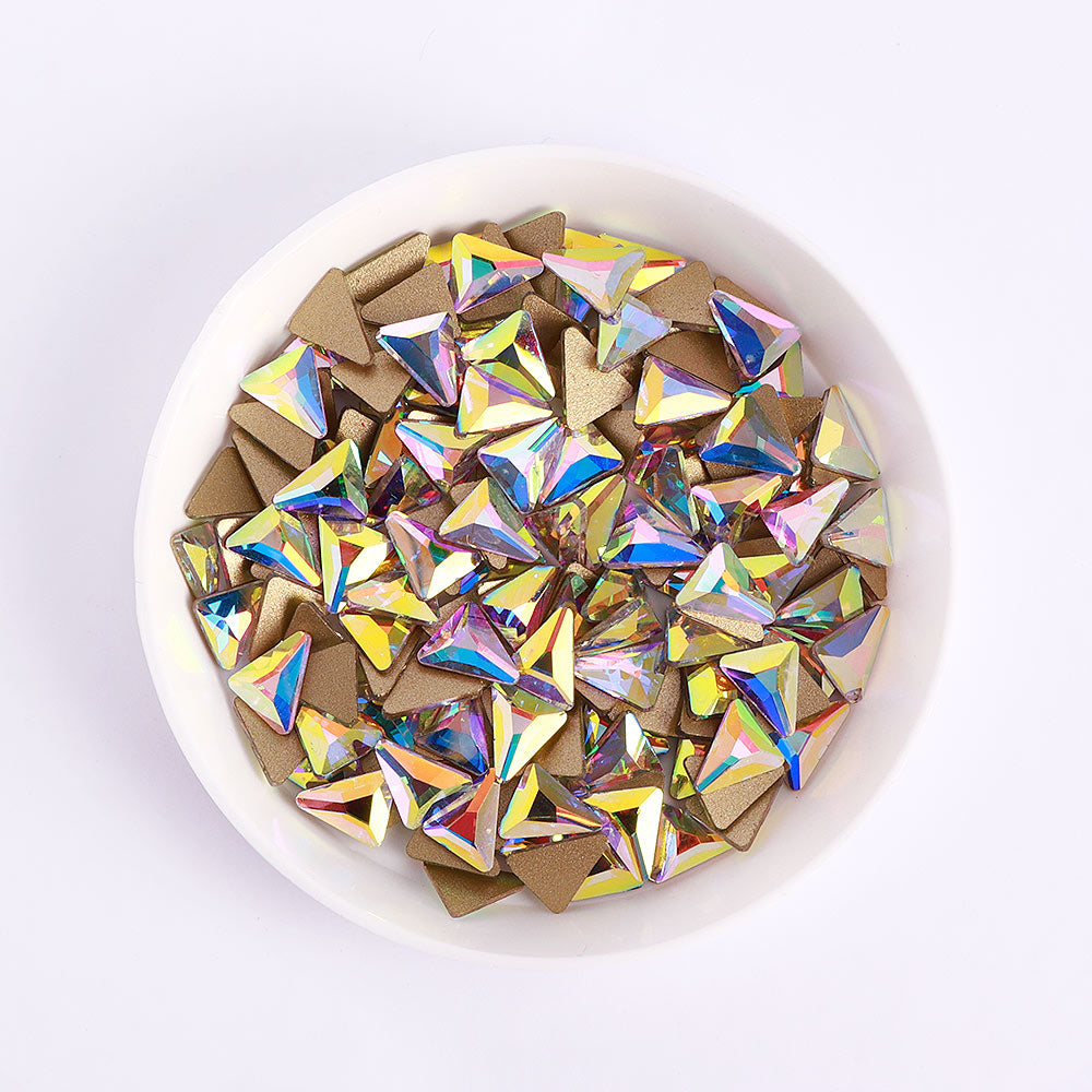 Triangle Shape Crystal AB Flat Back Fancy Rhinestones WholesaleRhinestone