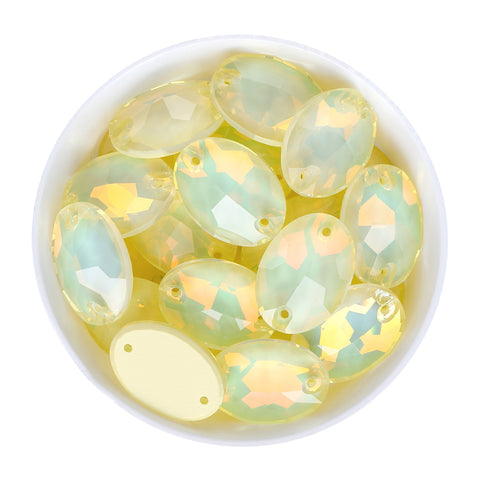Jonquil AM Oval Shape High Quality Glass Sew-on Rhinestones