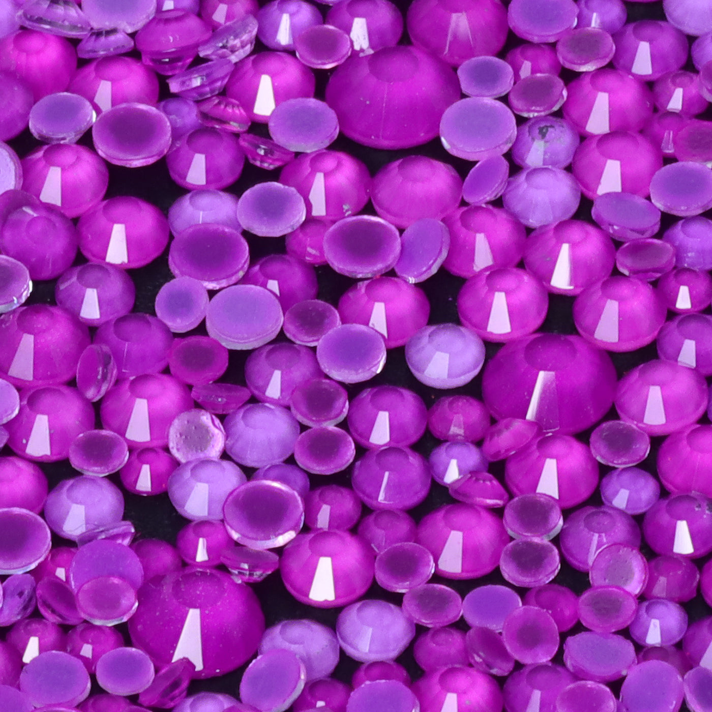 Mixed Sizes Mocha Neon Dk Purple Glass Flat Back Rhinestones For Nail Art Secondary image